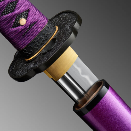 Nova Purple Dragon Katana Double-Edged Kissaki Moroha