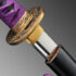 Nova Purple Three-Clawed Japanese Katana with Dragon Fittings