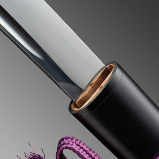 Nova Purple Three-Clawed Japanese Katana with Dragon Fittings
