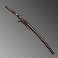 Nova Brown Antiqued Sea Wave Battle Ready Katana Sword