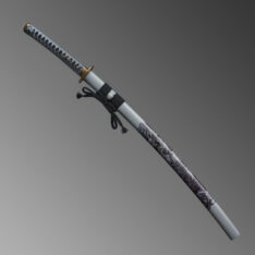 Nova Grey Dragon Katana with Dragonfly Fititings | Clay Tempered 1095