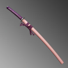 Nova Pink/Purple Katana 1095 Carbon Steel Clay Tempered