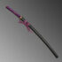 Nova Purple Three-Clawed Japanese Katana with Dragon Fittings