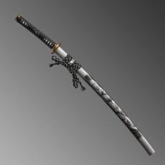 Nova Silver Woman Warrior Kanmuriotoshi-Zukuri Katana Sword