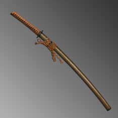 Nova Sun Burst Brown Katana 1095 Carbon Steel Hira Zukuri