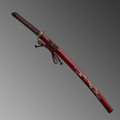 Nova Red 1095 High Carbon Steel Polished Nature Motif Katana