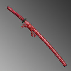Nova Red Bamboo Battle Ready Target Practice Katana Cutter